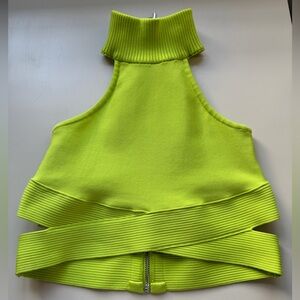 Hervé Léger Neon Lime Green Bandage Top - Size M -Luxury